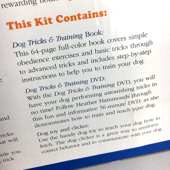 Dog Training DVD - Book - Toy & Clicker Heather Hammond’s  NWT - Picture 11 of 13